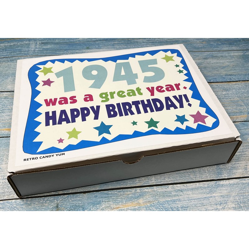 RETRO CANDY YUM ~ 1945 81st Birthday Gift Box of