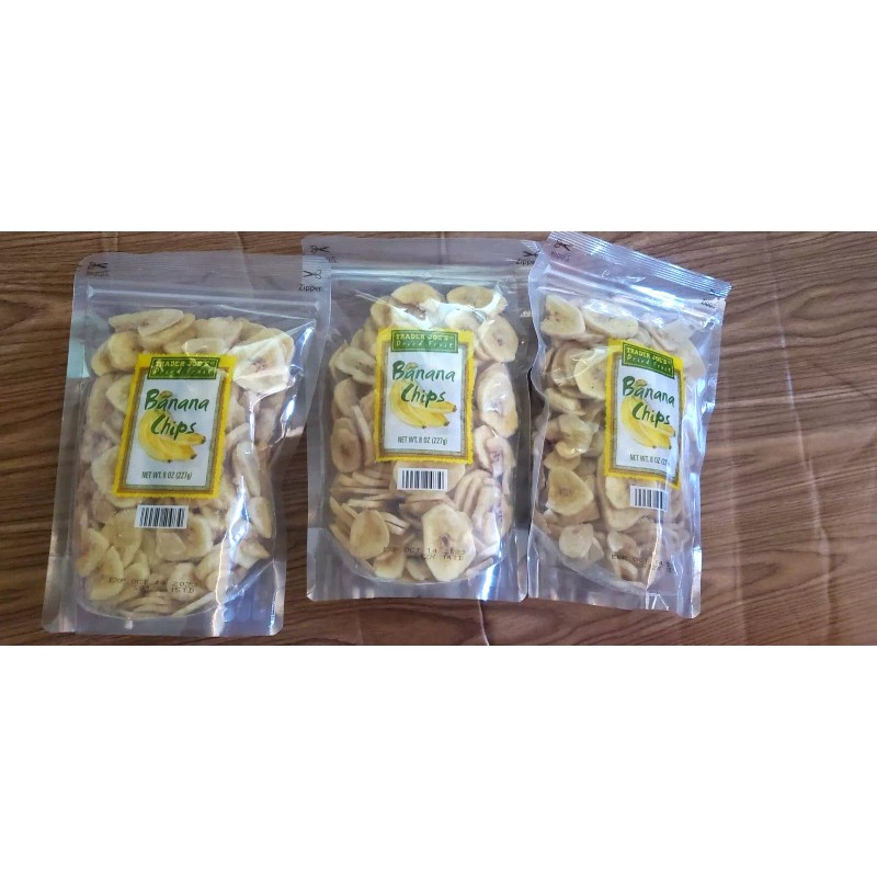 Trader Joe's 3 PACK TRADER JOE'S BANANA CHIPS 8 OZ