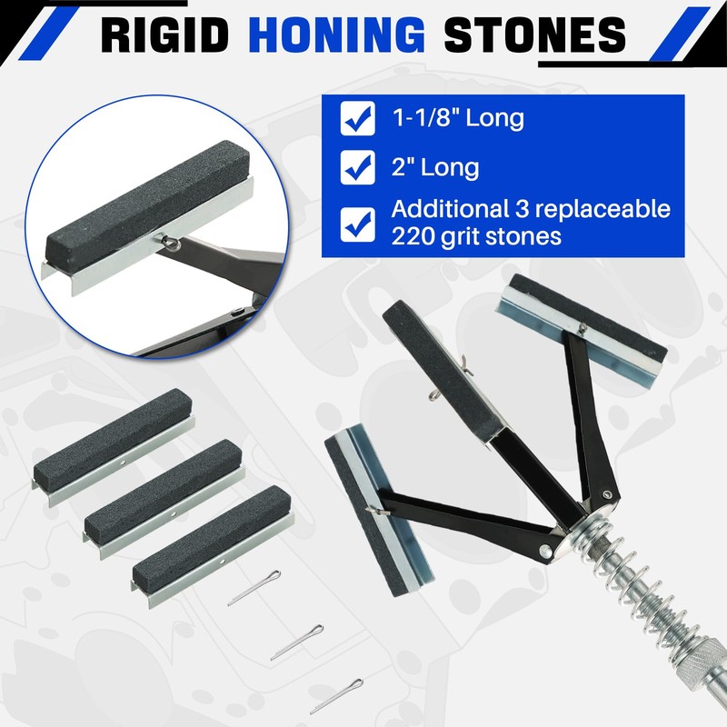 DASBET Engine Brake Cylinder Hone 2Pcs | Engine Cylinder Hone