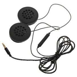 Operitacx Motorradhelm Kopfhörer Headset Kabelgebundene Kopfhörer Motorrad Kopfhörer Motorrad Zubehör Kabelgebundene Kopfhörer Kabelgebundene Ohrhörer Schwarzer Kunststoff