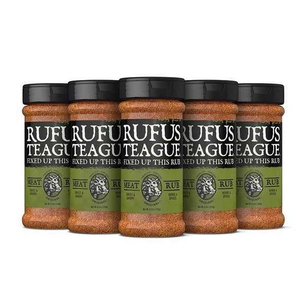 Rufus Teague - Meat Rub - Premium BBQ Rub - 6.5oz Bottles - 6 Pack