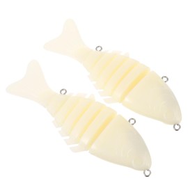 SUPVOX 2pcs Blank Fake Baits Unpainted Hard Bait Swim Lures for Fishing Color for Fishing Enthusiasts Design Versatile