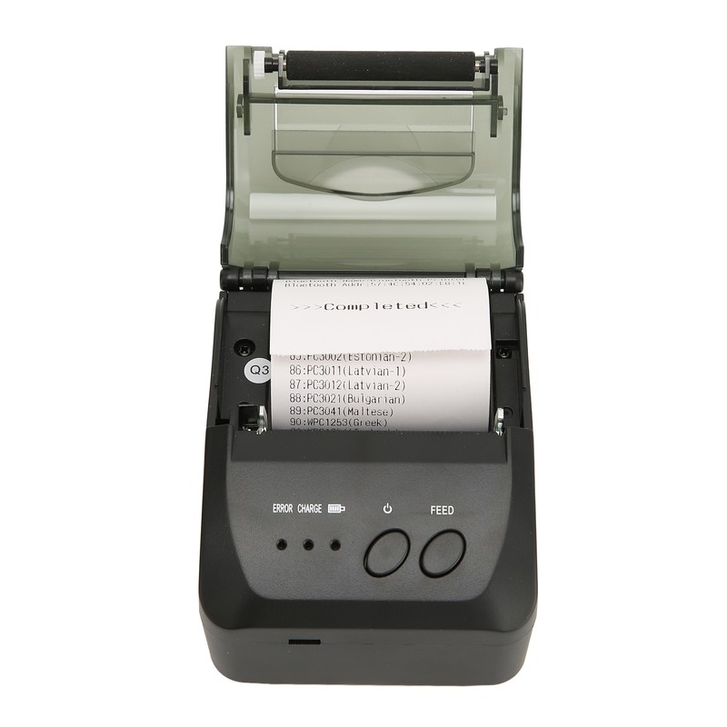 Portable Receipt Printer 58mm Bluetooth 4.0 Fast Printing Low Noise