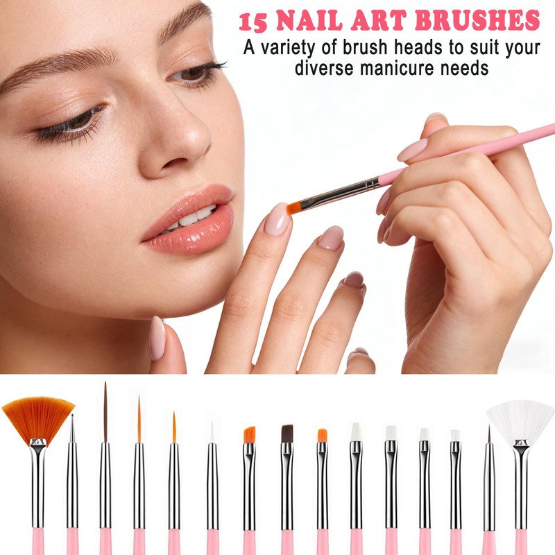 Nail Art Kit, Nail Art Tools with 15 Nail Art