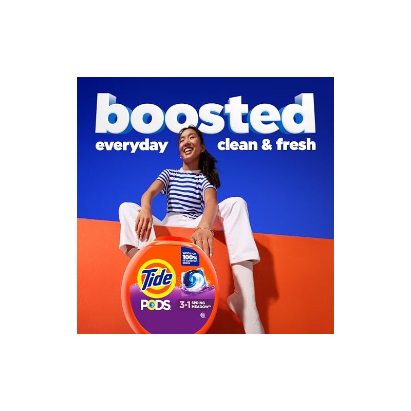 Detergente en cápsulas Tide Pods Spring Meadow, para ropa blanca