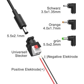 Newding DC Steckernetzteil 12V 2A Netzteil mit LED-Streifen Stecker 5.5x2.1mm 5.5x2.5mm 4.0x1.7mm 3.5x1.35mm Ladegerät Ladekabel Universal für CCTV Kamera WLAN-Router Laptops Adapter 24W
