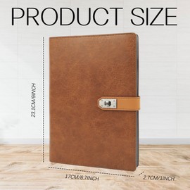 Skycase A5 Binder, A5 Ring Binder, A5 Refillable, PU Leather Loose Leaf Notebook, Leather A5 Ring Binder, 6 Round Ring Binders, Planner, Notebook Cover for A5 Filler Paper, A5 Ring Binder Refillable