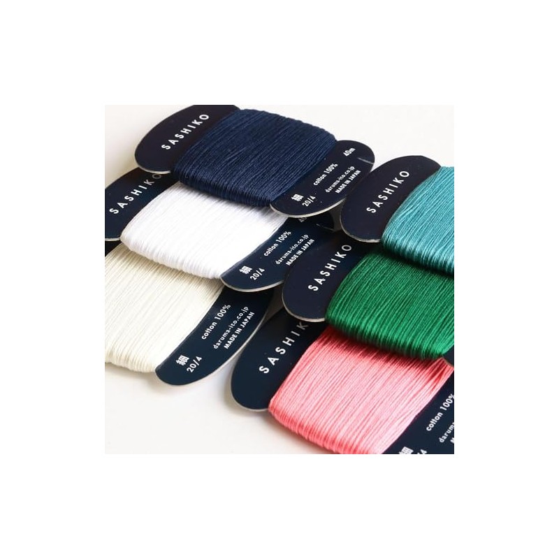 Nippon Chuko DRM2400-6SET-A Yokota Daruma Sashiko Thread (Thin) Card Roll