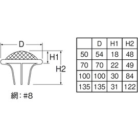 SANEI Drainage Parts, Insertion Drain Guard, Anti-slip, Jellyfish Pan, Diameter 5.3 inches (135 mm) H951-135