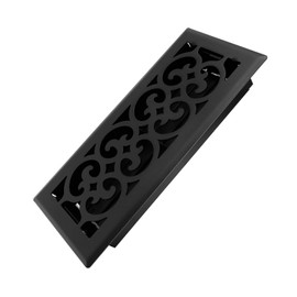 Howeall 4x10 Inches Heavy Duty Walkable Floor Register Easy Adjust Air Supply Lever Floor Vents - Charlotte Design - Vent Cover for Home Floor - Oil Rubbed Bronze