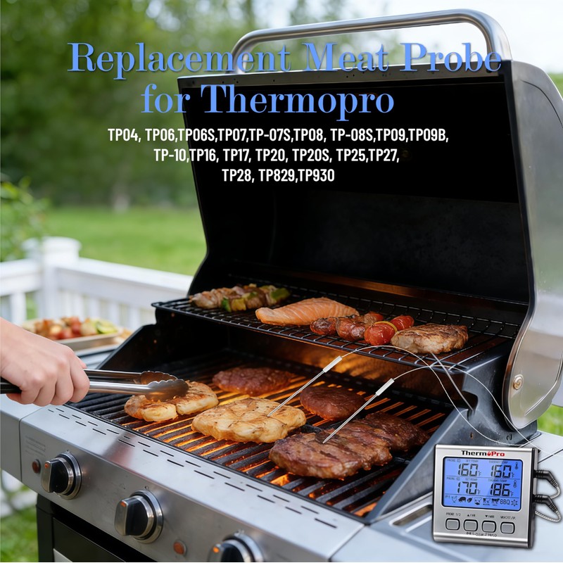 Upgraded Meat Thermometer Probe Replacement Meat Probe for Thermopro TP04,