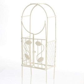 Factory Direct Craft Miniature Cream Iron Arch Gate