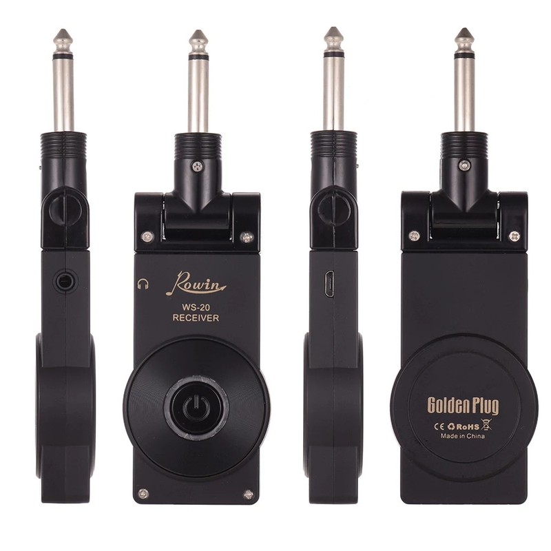 Rowin WS-20 2.4G Wireless Rechargeable Electric Guitar Transmitter Receiver Set