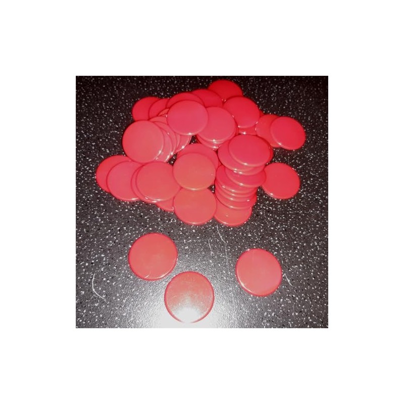 22mm plastic games counters. pack of 50 counters. Each counter