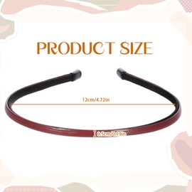 3 Pcs Leather Thin Headband, Solid Leather Hair Bands for Women,Non Slip Thin Hair Bands,Simple Hair Hoops, Hair Accessories for Lady and Girls