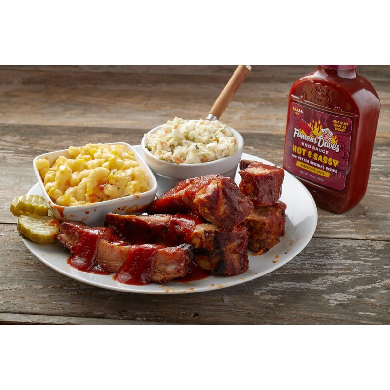 Famous Dave's - 3 pck, Hot & Sassy BBQ Sauce