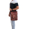 15" Leather Messenger Bag Laptop Case Office Briefcase Gift For