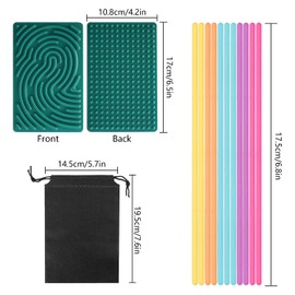 Sinirttou Sensorik Activity Board, Double-Sided Sensory Toy Board, Sensory Fidget Board, for Autism ADHD, Children from 3 Years and Adults, with Travel Bag and 11 Accessories Laces