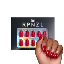 RPNZL Press-On Nails – Salon-Quality Reusable Manicure Set – 32 Nails in 16 Sizes with Glue & Adhesive Tabs – Long-Lasting, Damage-Free Wear (Cherry Bomb)