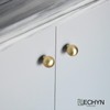 LECHYN 10 Pack 22mm Solid Brushed Gold Kitchen Cabinet Hardware