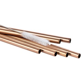 Buddy ́s Bar - Reusable Drinking Straws, 6 Straws in Set + Cleaning Brush, Dishwasher Safe, Environmentally Friendly, Sustainable & Plastic Free