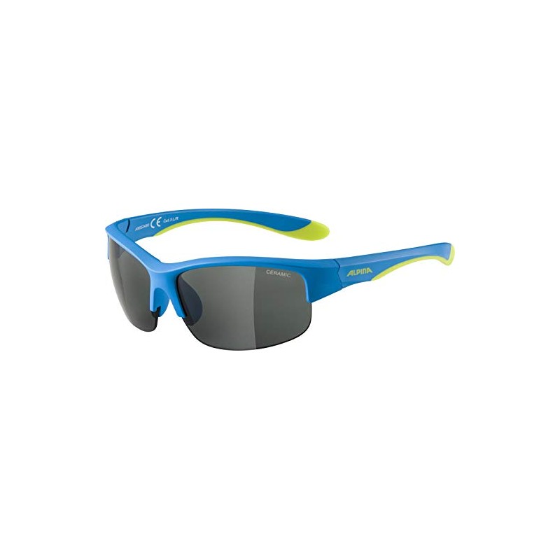 Alpina FLEXXY YOUTH HR Kids' Sunglasses, Blue Lime Mat, One