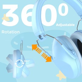 [ProCase] Kids Toddlers Noise Prevention Safety Earmuffs Sound Isolating Hearing Sensitivity with Adjustable Headband Ear Cover Ear Pads Hearing Protection Headphones, blue (sky blue)