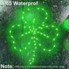 YAOZHOU St Patricks Day Decorations,Irish Shamrock LED Window Lights,13.2IN 58LED