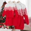 Momkonzz Ugly Christmas Sweater Family Matching Sweater with Snowflake Knit
