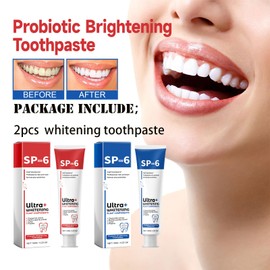 Mikabila (03) Pack of 2 Sp-6 Toothpaste, Ultra Whitening Toothpaste Sp-6, Probiotics Bright White Toothpaste, Fresh Breath, Deep Cleaning Care Toothpaste, for Removing Teeth Whitening Stains