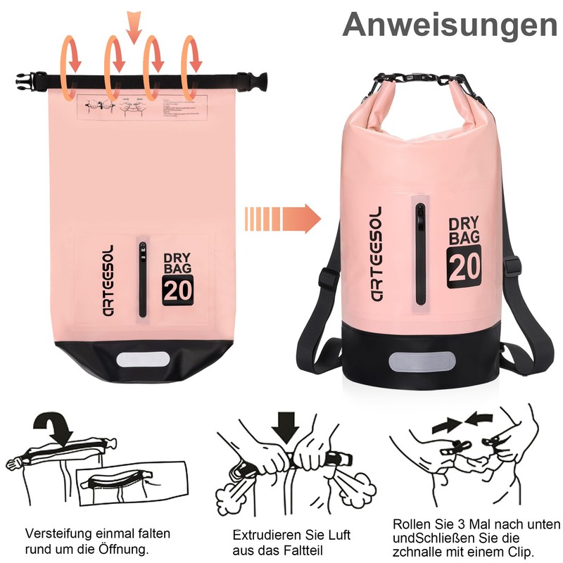arteesol 5 L/10 L/20 L/30 L Waterproof Dry Bag/Dry Sack
