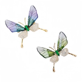 Broches para mujer, broches y alfileres con estilo mariposa para mujer, accesorios elegantes, colección de broches y alfileres para mujer, broches de perlas de diamantes de imitación para mujer