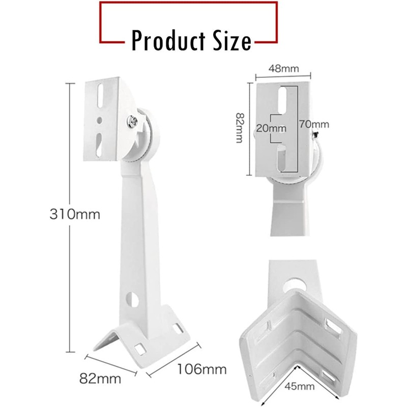 CCTV Amp Camera Square Bracket is used for 2 rotation