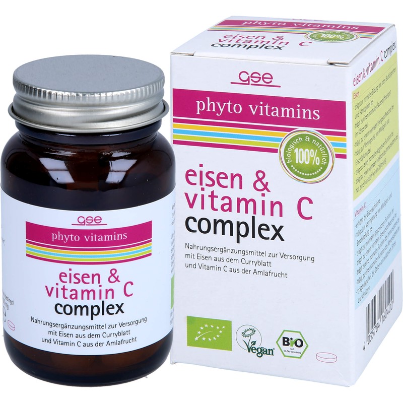 phyto vitamins Eisen und Vitamin C Complex Bio, 60 St.