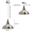 Satin Nickel Ceiling Pendant Light Adjustable Industrial Hanging Lamp Vintage