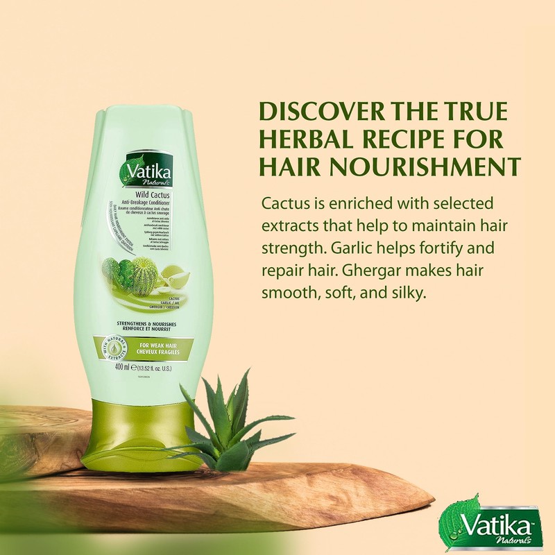 Dabur Vatika Naturals Shampoo and Conditioner Set (Cactus) - 400
