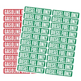 QuickMarine 40 Pcs Diesel Fuel & Gasoline Only Stickers for Oil Tank Can Truck Tractor Gas Cap Weatherproof Adhesive Decals