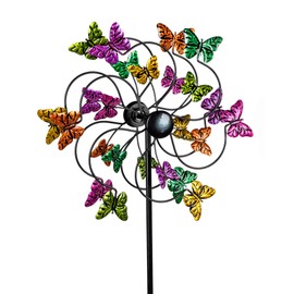 Colourful Garden Windmill Model Butterfly Wind Chime Windmill 124 cm