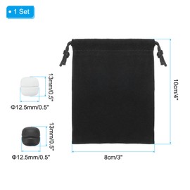 PATIKIL Hijab Magnetic Pins with Storage Bag, 1 Pair No-Snag Strongest Commercial Strength Buttons Multi-Use Pinless Magnetic Scarf Clip for Women Clothing Curtain, Black, White