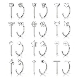 FIRSAUKI Backless Half Hoop Earrings Women