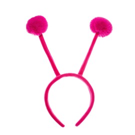 CHEU - Diadema para antena como abeja, caracol, hormiga, accesorios de insectos con pompón de felpa flexible (rosa)
