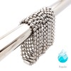 Nickel Shower Curtain Hooks, 6 Inch Ball Chain Design, 12