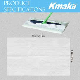 KMAKII X-Large Dry Sweeping Cloths for XL Sweeper, Disposable Dusting Cloths, XL Dry Mop Pads, Floor Cleaning Pads, Mop Dusting Refills, Pack of 100 Pcs