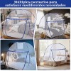 Pabellon mosquitero Mosquitero Pabellon Para Cama Tamaño Reina 200x180cm Azul