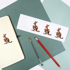 4 x Small 50mm 'Kangaroo with Joey' Permanent Sticker Decals for Cars/Windows/Bins/Walls etc (DW00123596)