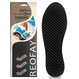 REOFAY Carbon Fiber Insole for Turf Toe, Foot Fractures, Hallux Rigidus, Limitus, Rigid Insert for, Basketball, Running, Alternative to Post Op Shoe 265 mm 1PC