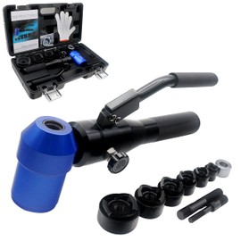 iGeelee Hydraulic Knockout Hole Punch Set 1/2 to 2 inch Electrical Conduit Hole Cutter Set KO Tool Kit Metal Sheet Puncher (TPA-8)