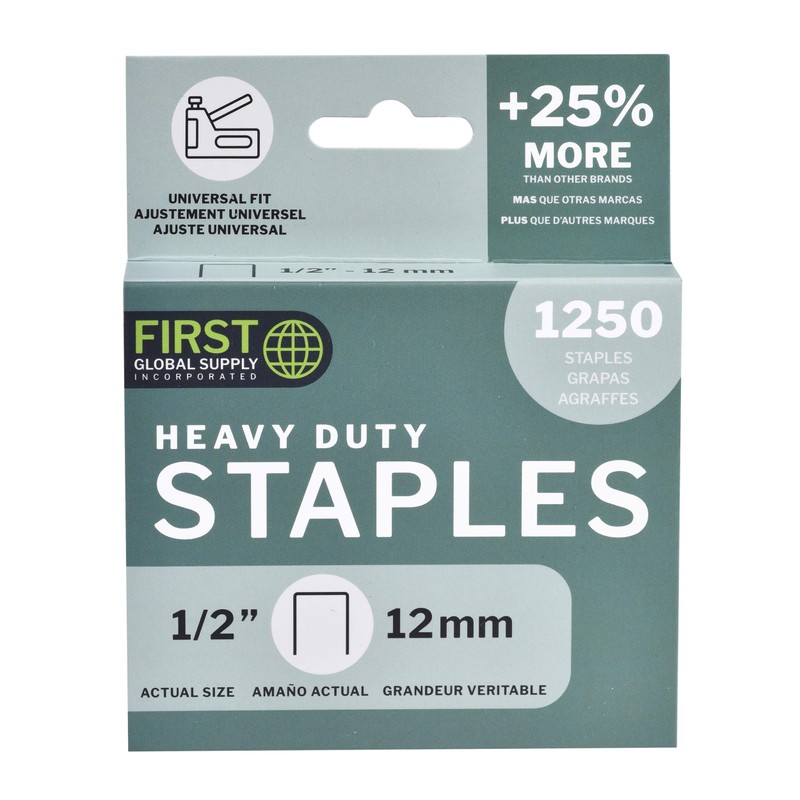 FGS Heavy Duty Staples | 1/2" 12mm | 1,250 Pack