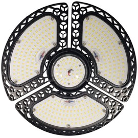 GoodBulb 60W LED Garage Light | 8000 Lumens with Adjustable Multi-Position Panels | 6000K Full Spectrum LED Garage Lighting | 60 Watt Medium E26 Base | Ideal Garage & Workshop Light | 1 Pack