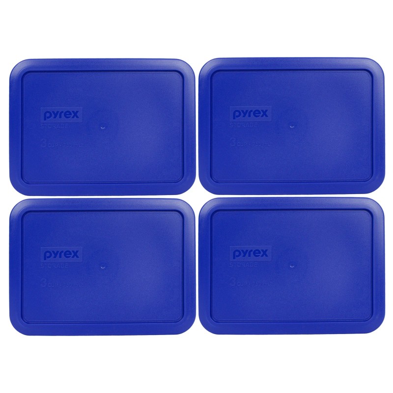 Pyrex 7210-PC 3-Cup Cadet Blue Plastic Food Storage Replacement Lid